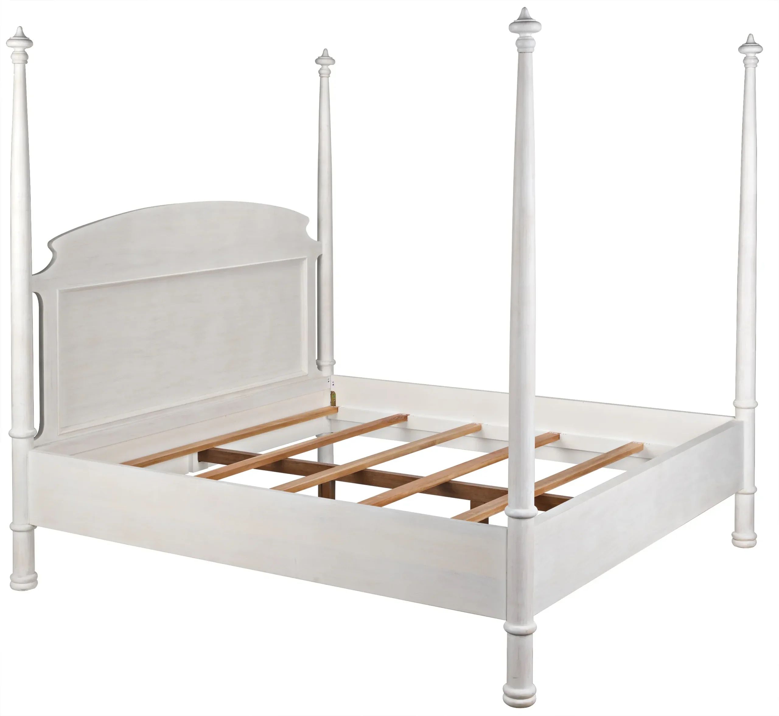 NOIR Furniture - Douglas Bed, Eastern King, White Washed - GBED116EKWH-NEW - Image 5