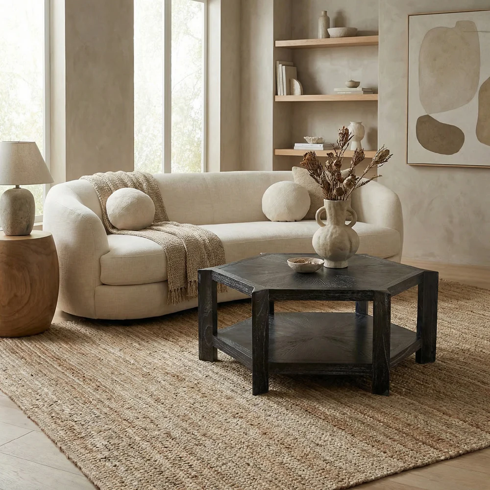 Noir Furniture - Yuhuda Coffee Table, Cinder Black - AE-80CB - Image 6